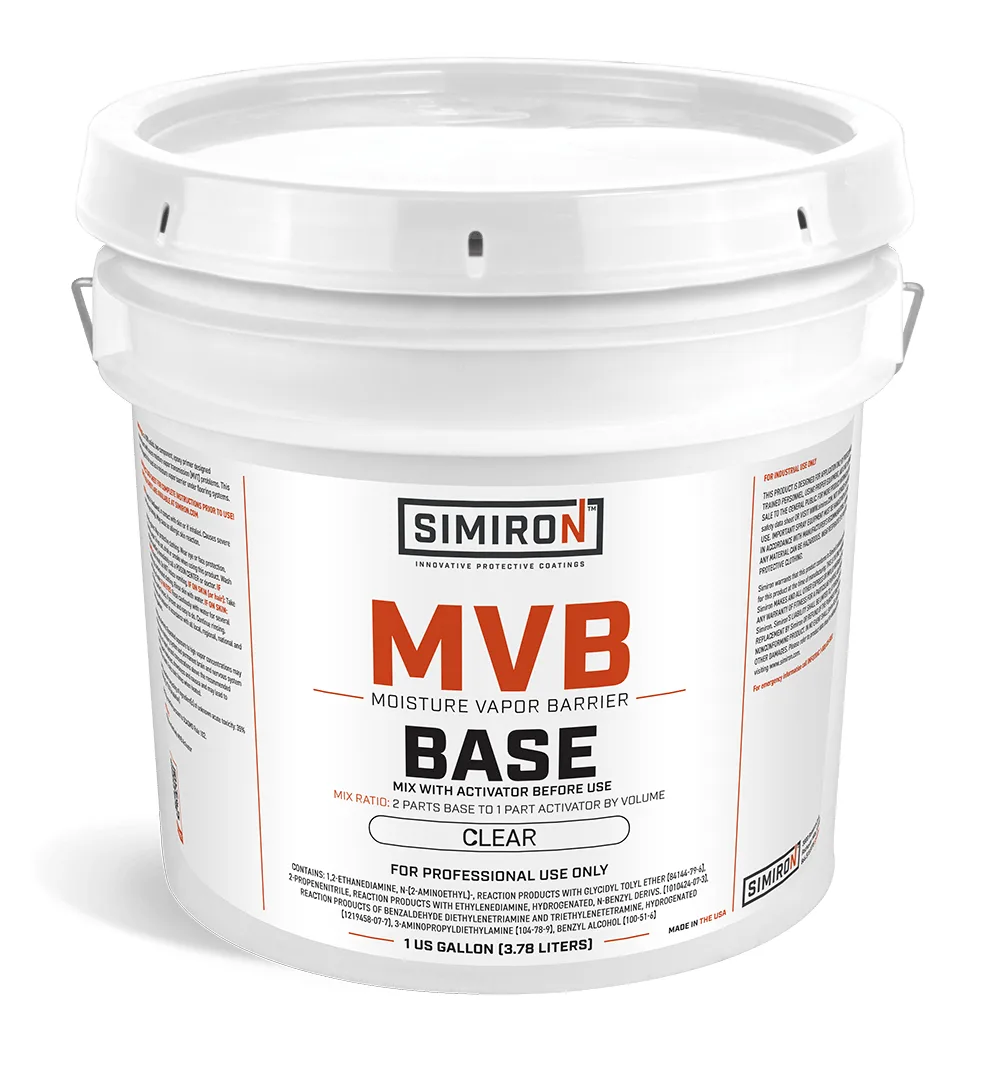 Simiron MVB moisture vapor barrier product.