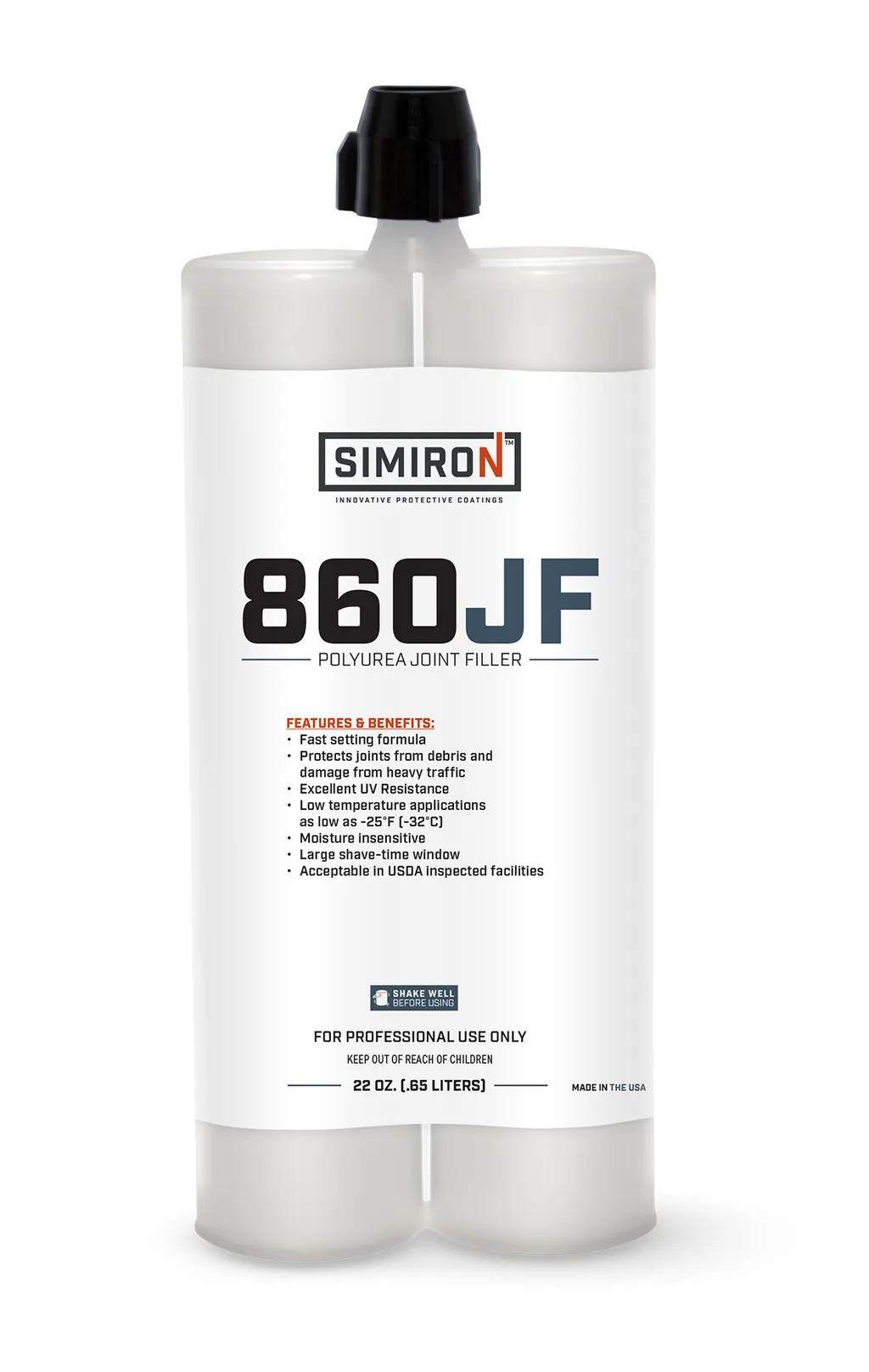 Simiron 860JF polyurea joint filler product.