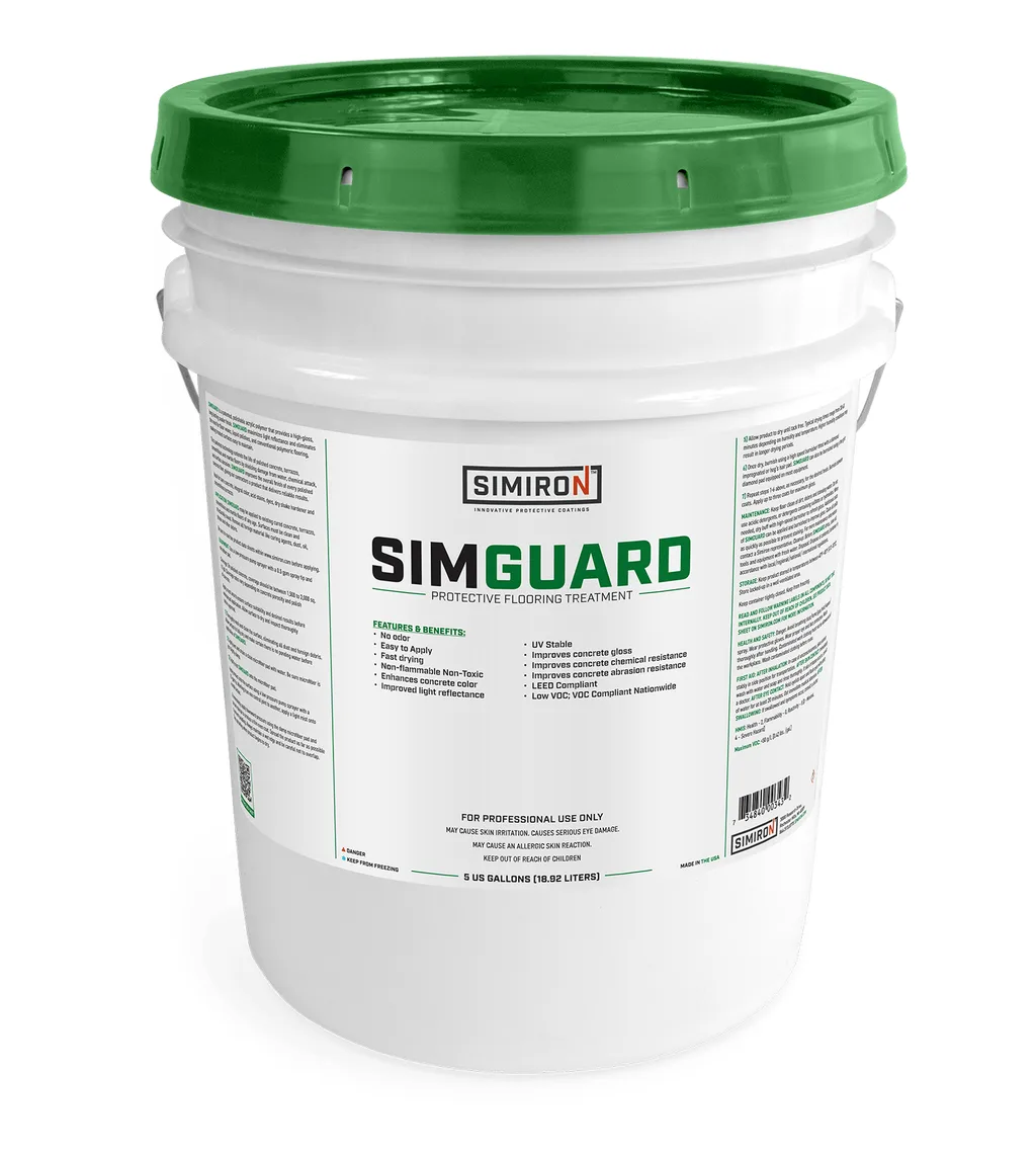 Simiron Simguard protective flooring treatment.