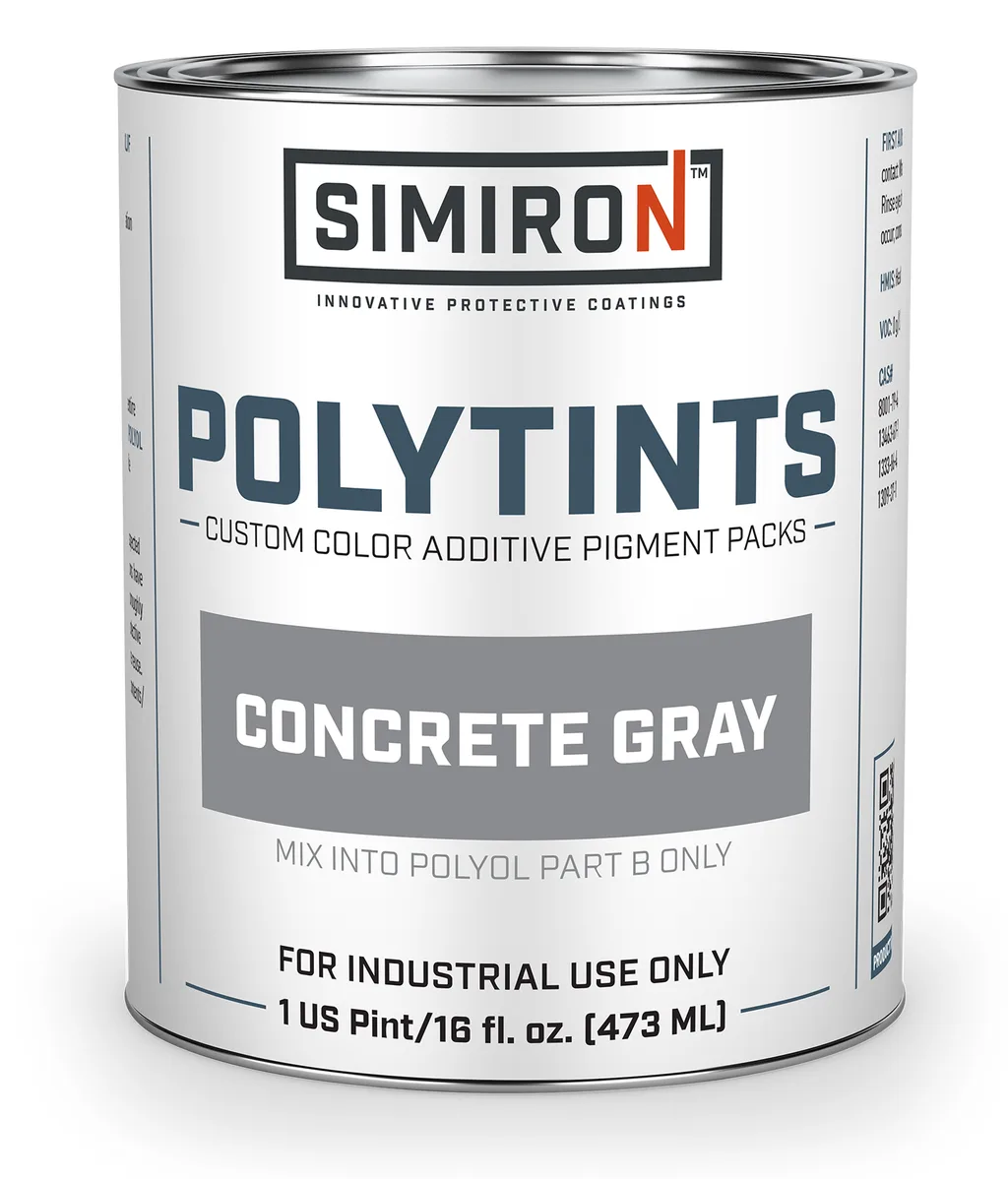 Simiron Polytints polyurea color pack.