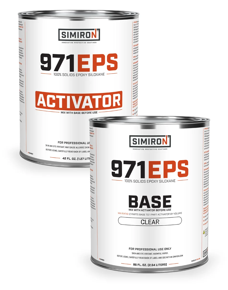 Simiron 971EPS epoxy topcoat product.