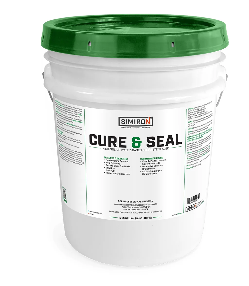 Simiron Cure and Seal concrete product.