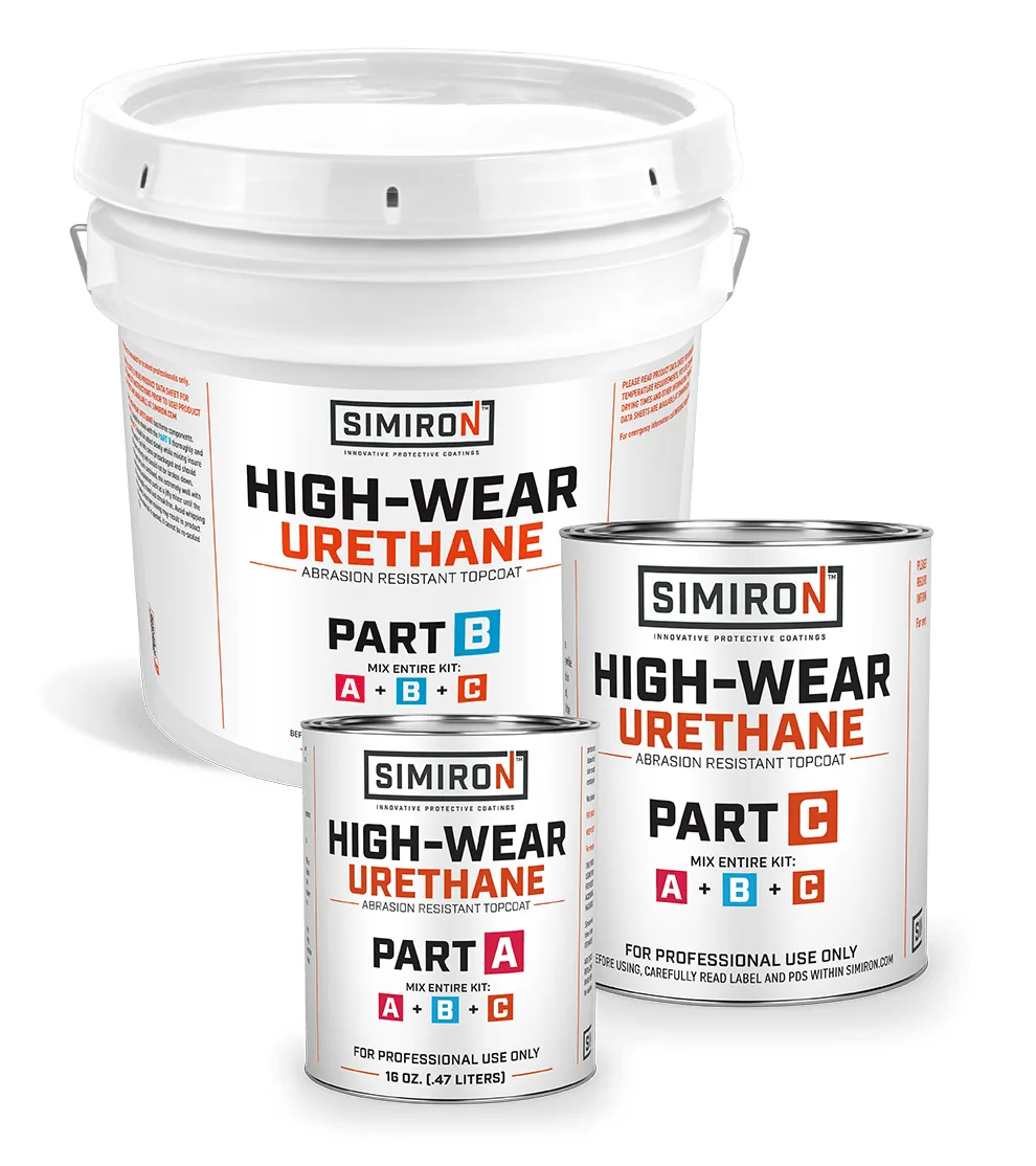 Simiron High-Wear Urethane floor topcoat product.