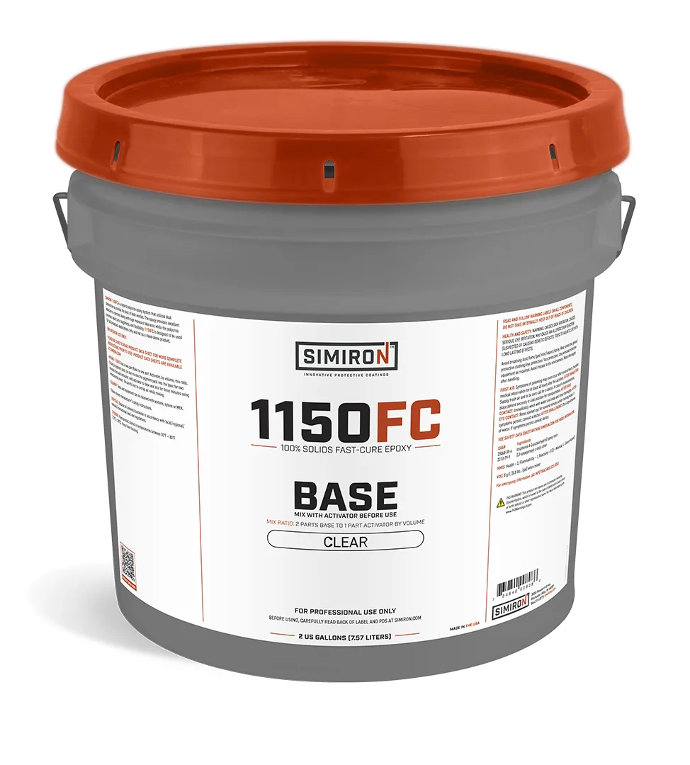 Simiron 1150FC fast-cure epoxy product.