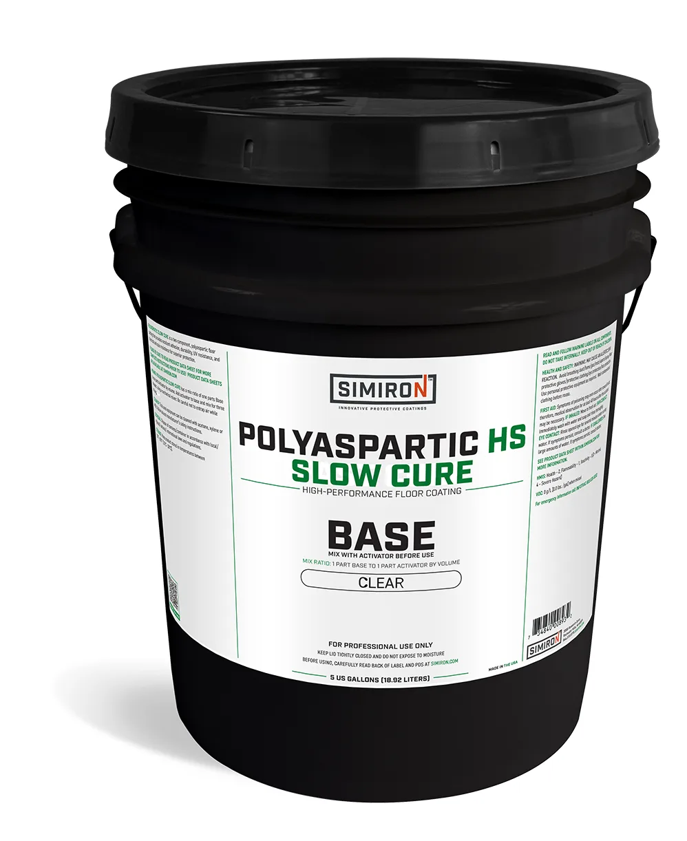 Simiron Polyaspartic HS floor coating product.